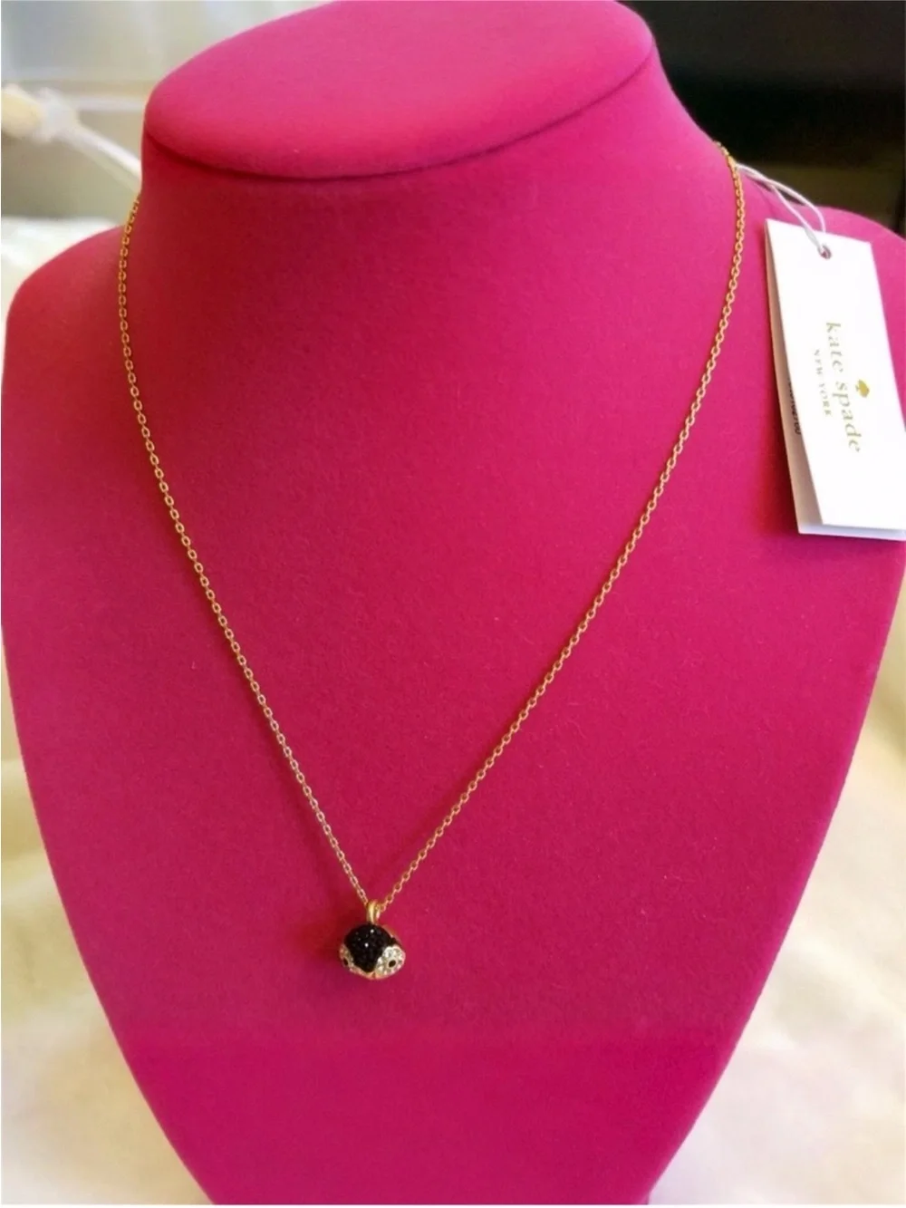 Kate Spade NWT Dashing Beauty Penguin Pendant Necklace Gold Crystal